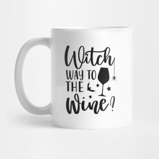 Halloween Witch way to the Wine Mug